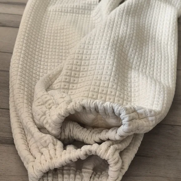 Entro Cream Textured Sweat Pants - Picture 5 of 7